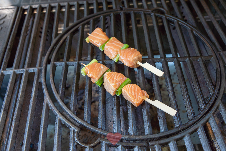 Zalm teriyaki spies