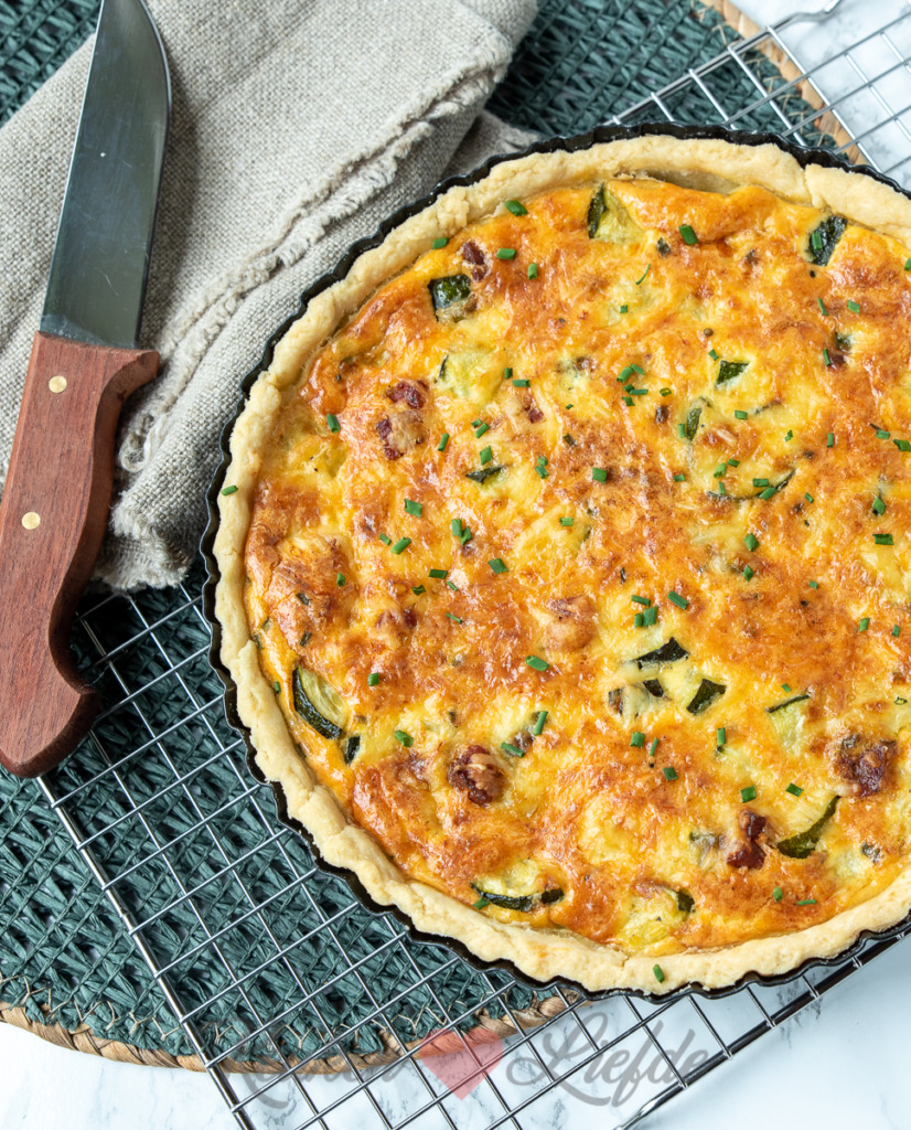 Courgette quiche met chorizo Courgette quiche met chorizo
