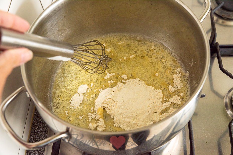 Ovenpasta met prei en ham