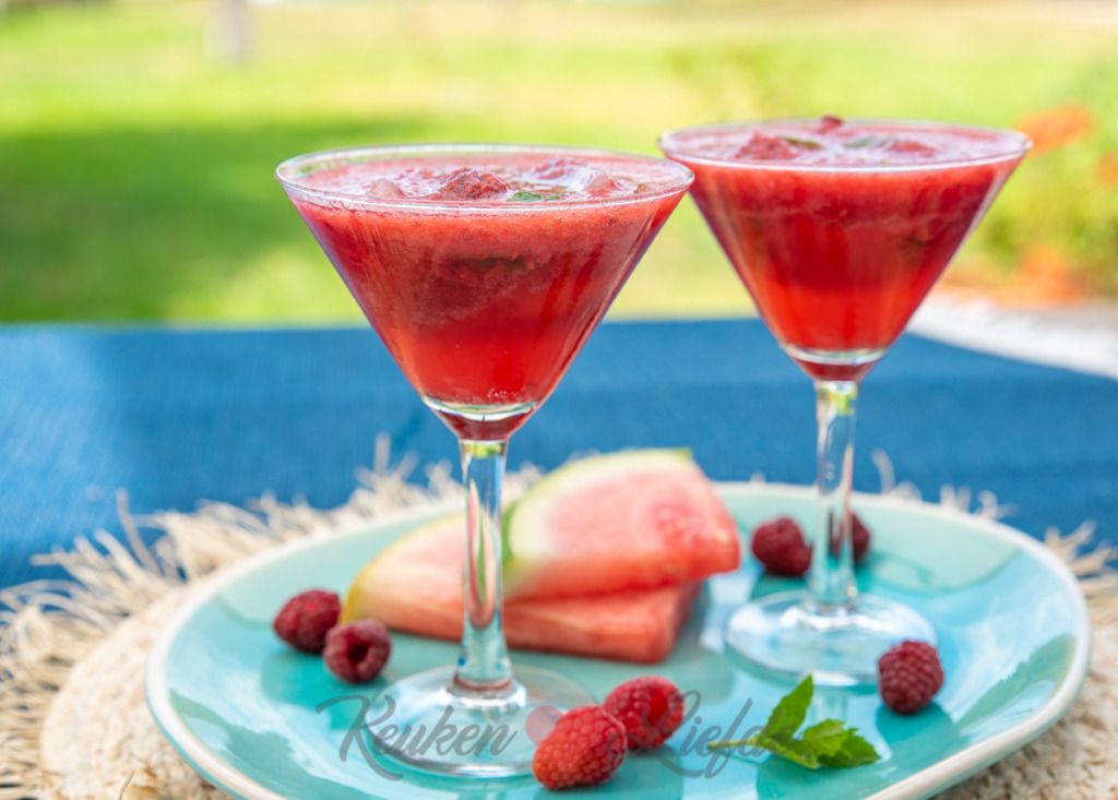 Watermeloen cocktail zonder alcohol Watermeloen cocktail zonder alcohol