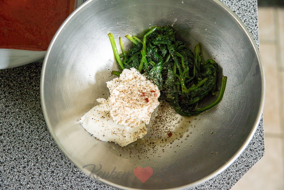 Courgette cannelloni met spinazie en ricotta