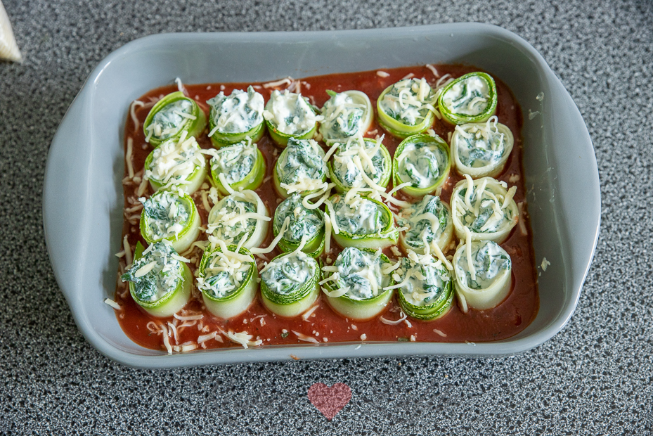 Courgette cannelloni met spinazie en ricotta