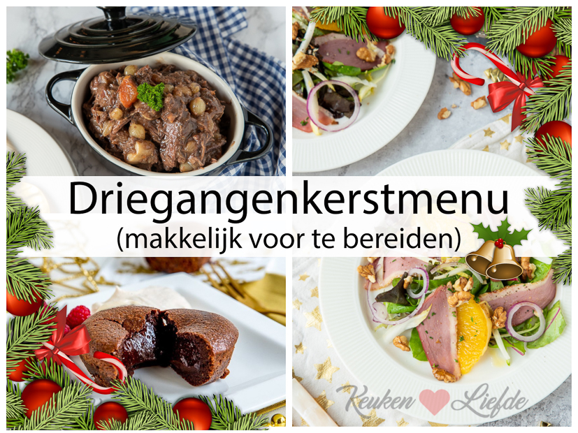 Driegangenkerstmenu (makkelijk voor te bereiden) Driegangenkerstmenu (makkelijk voor te bereiden)