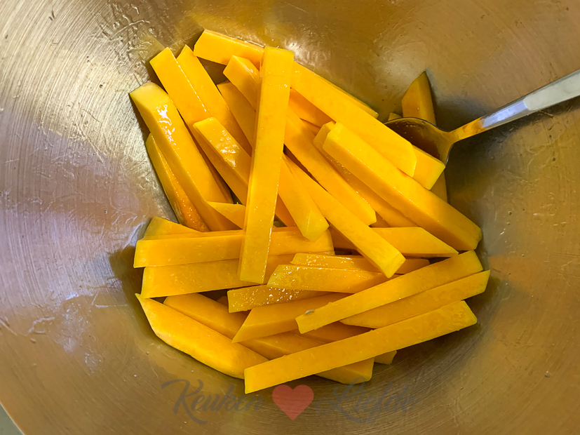 Pompoenfriet uit de airfryer