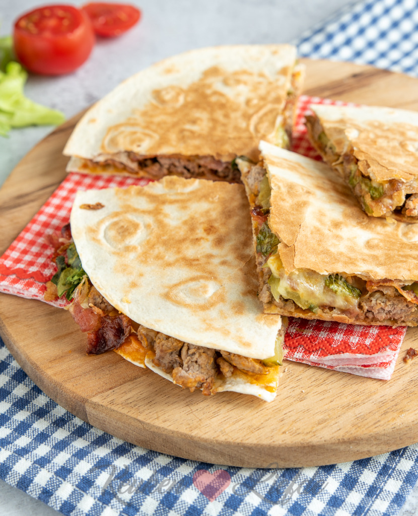 Broodje hamburger quesadilla