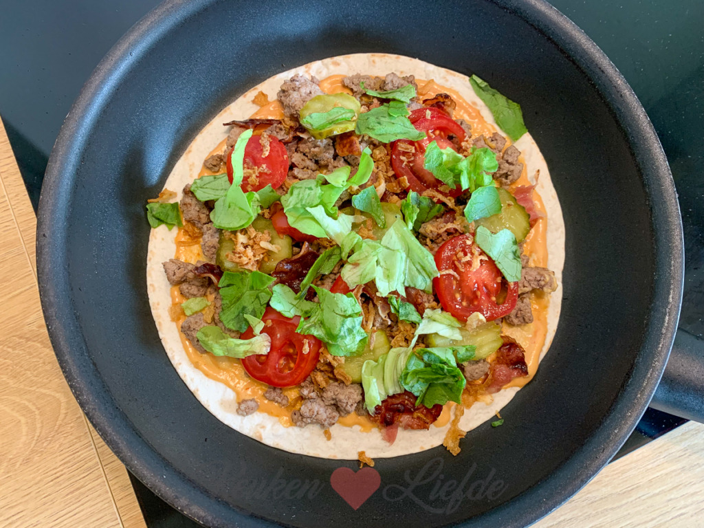 Broodje hamburger quesadilla