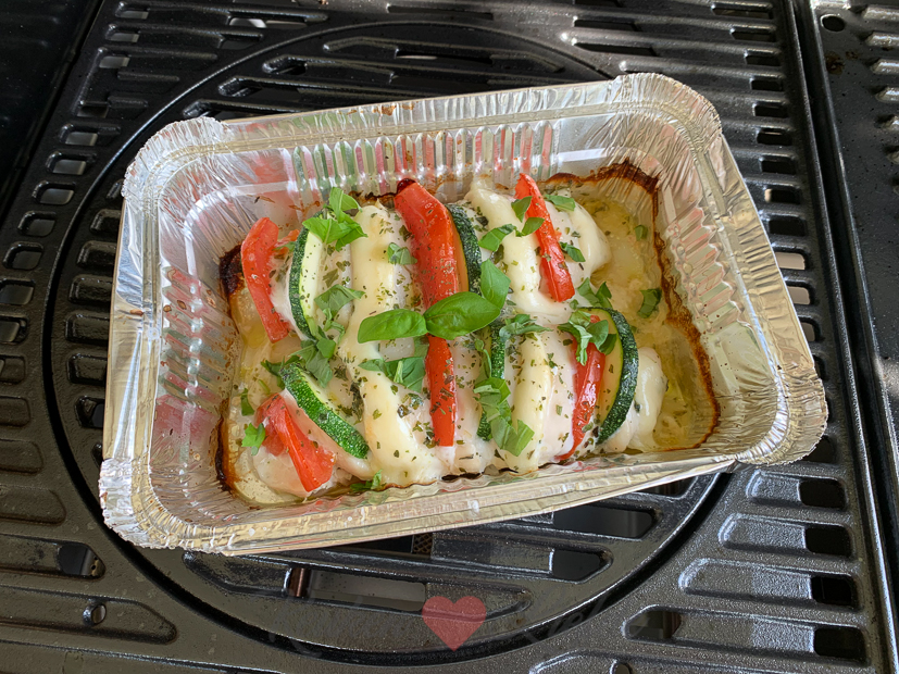 Hasselback kipfilet van de barbecue