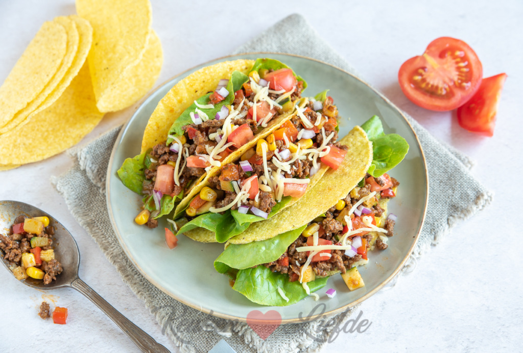 Mexicaanse taco's met gehakt en groenten