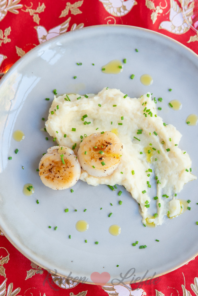 Gegrilde coquilles met pastinaakcrème Gegrilde coquilles met pastinaakcrème