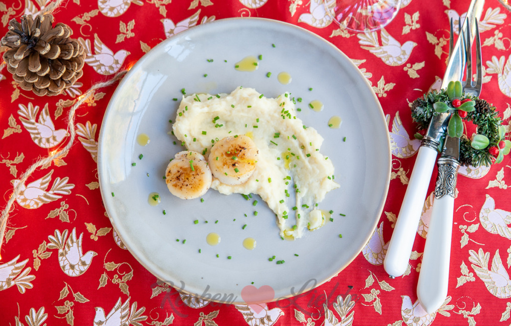 Gegrilde coquilles met pastinaakcrème Gegrilde coquilles met pastinaakcrème
