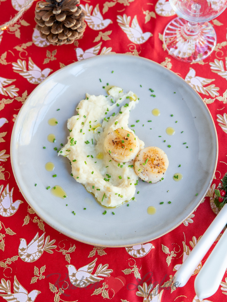 Gegrilde coquilles met pastinaakcrème Gegrilde coquilles met pastinaakcrème