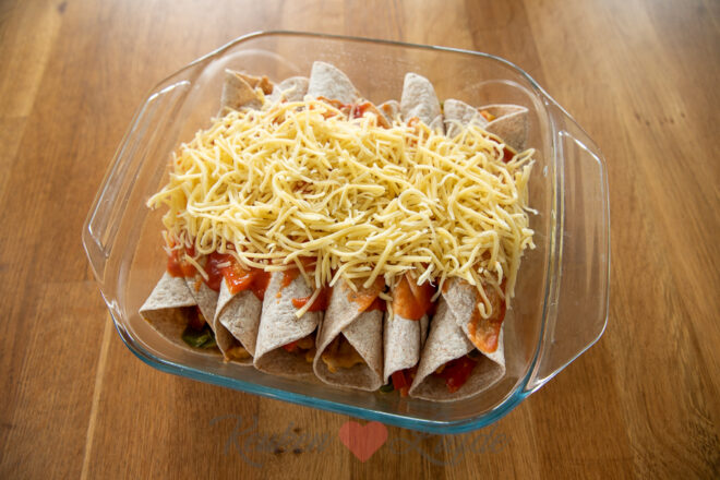 Vul de wraps en rol ze op