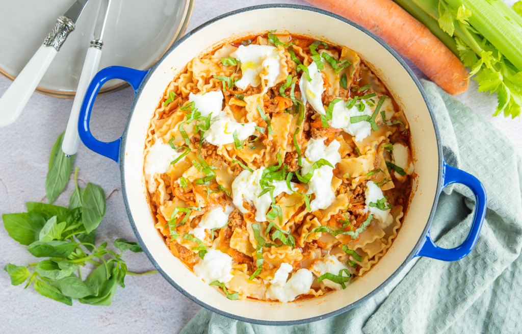 Lasagnette uit de pan