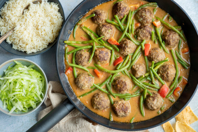 Voeg de sperziebonen toe