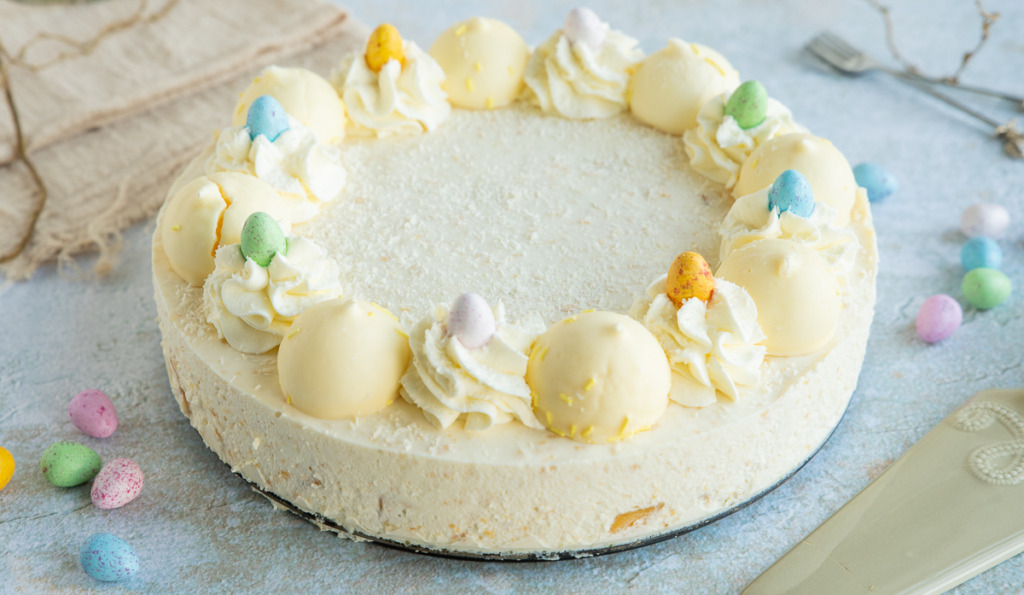 Kwarktaart met mango, kokos en limoen