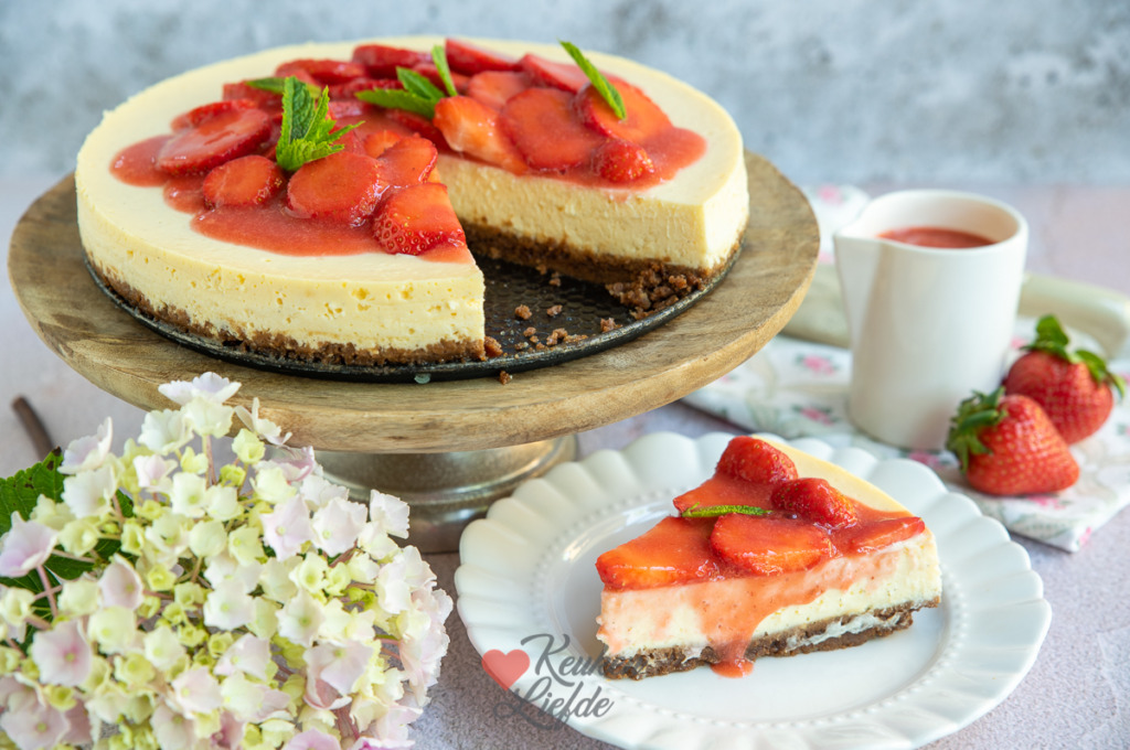 Aardbeien cheesecake