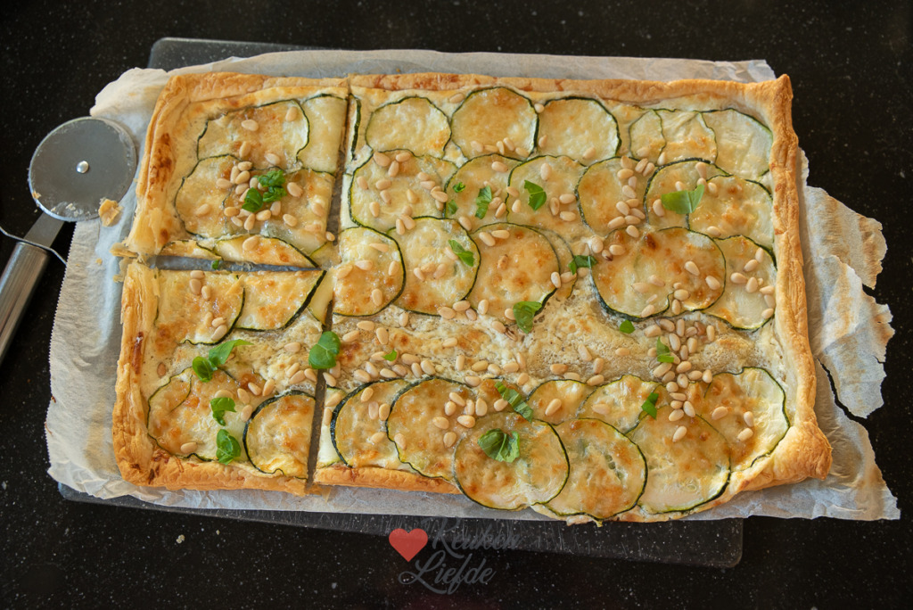 Courgette plaattaart