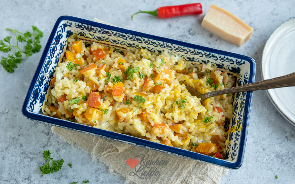 Pompoenrisotto uit de oven