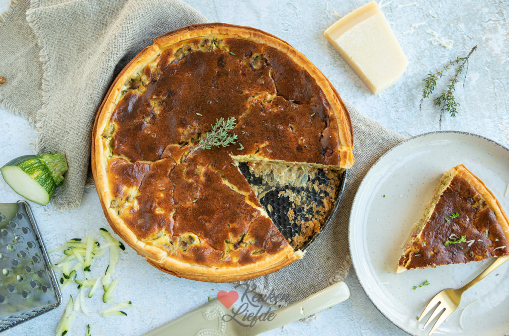 Courgettequiche met spekjes