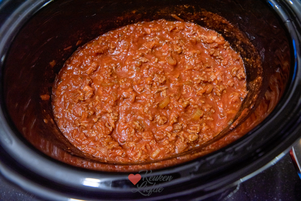 Bolognesesaus uit de slowcooker