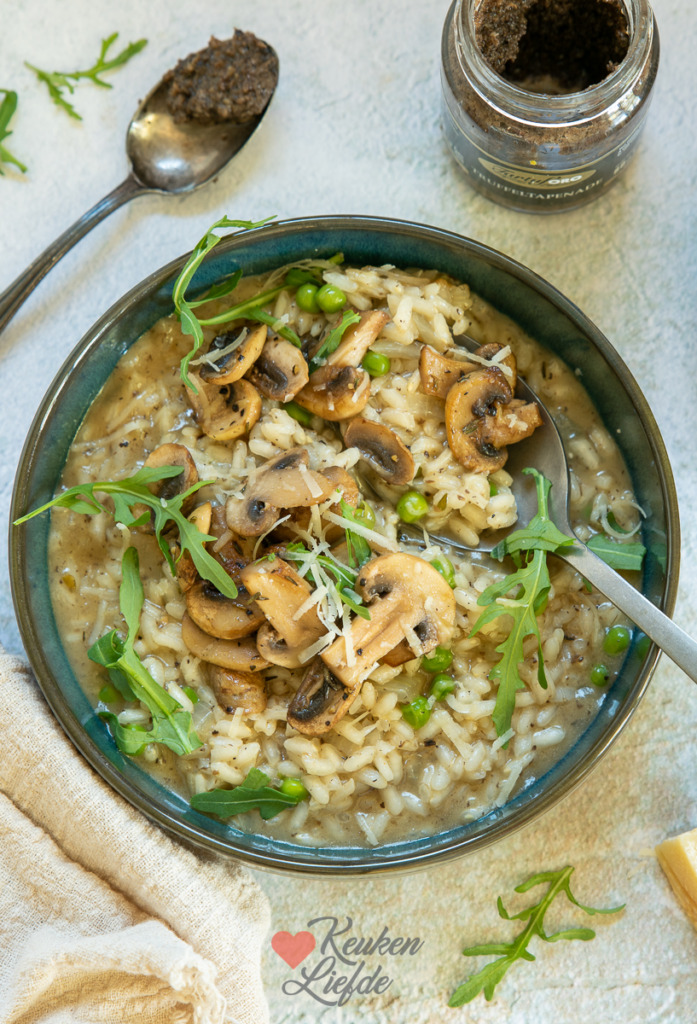 Truffelrisotto met champignons Truffelrisotto met champignons