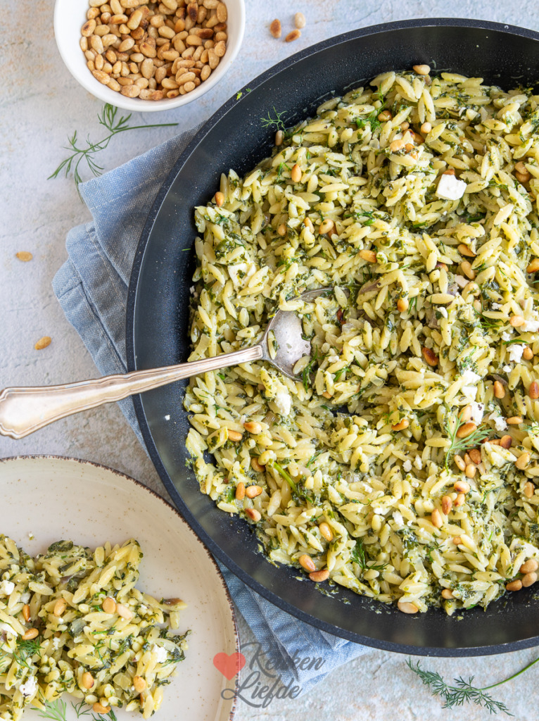 Orzo met spinazie en feta Orzo met spinazie en feta