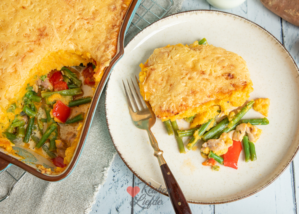 Ovenschotel met kip en sperziebonen