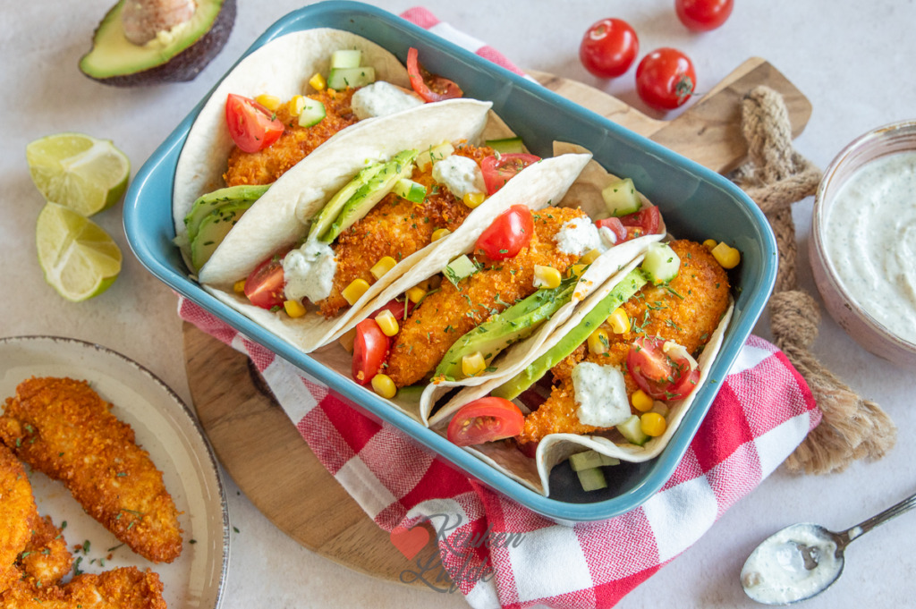 Wraps met krokante kip Wraps met krokante kip