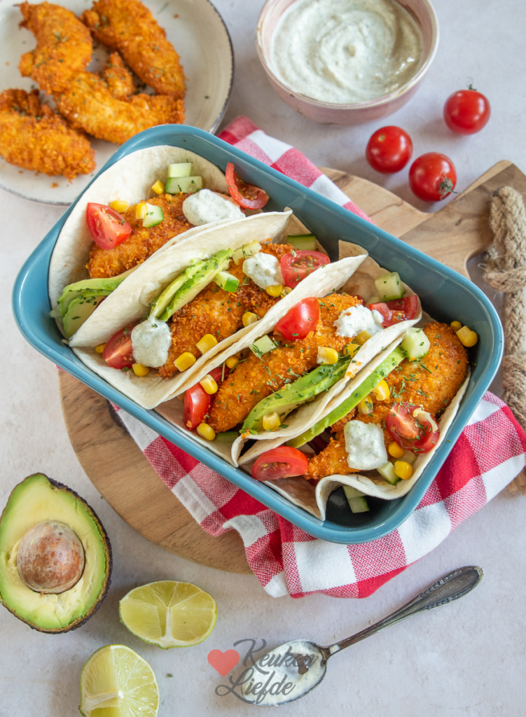 Wraps met krokante kip Wraps met krokante kip