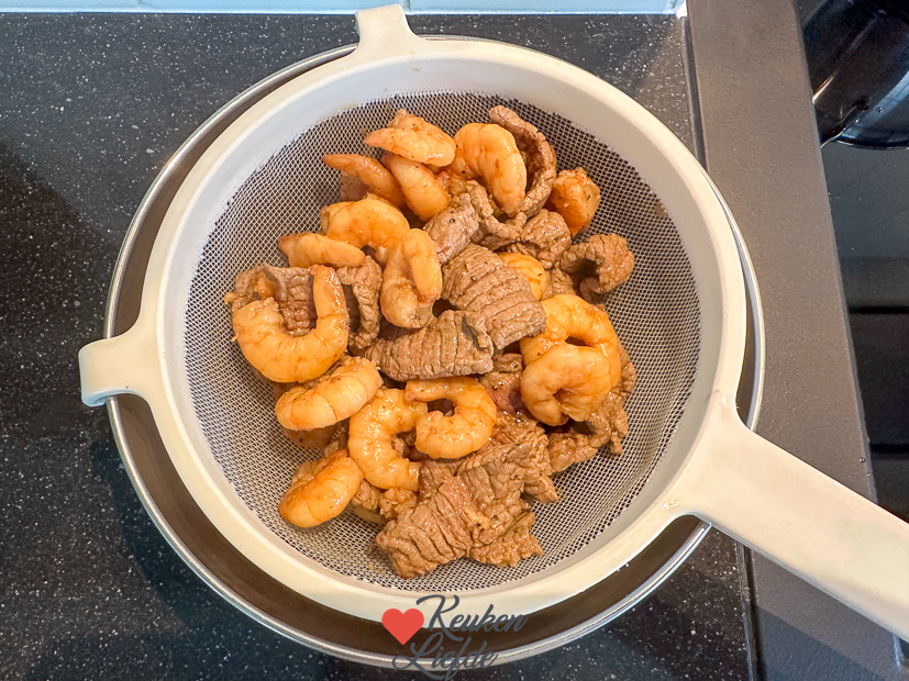 Surf en turf wokschotel