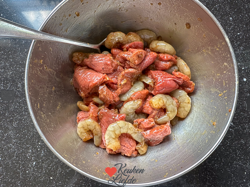 Surf en turf wokschotel