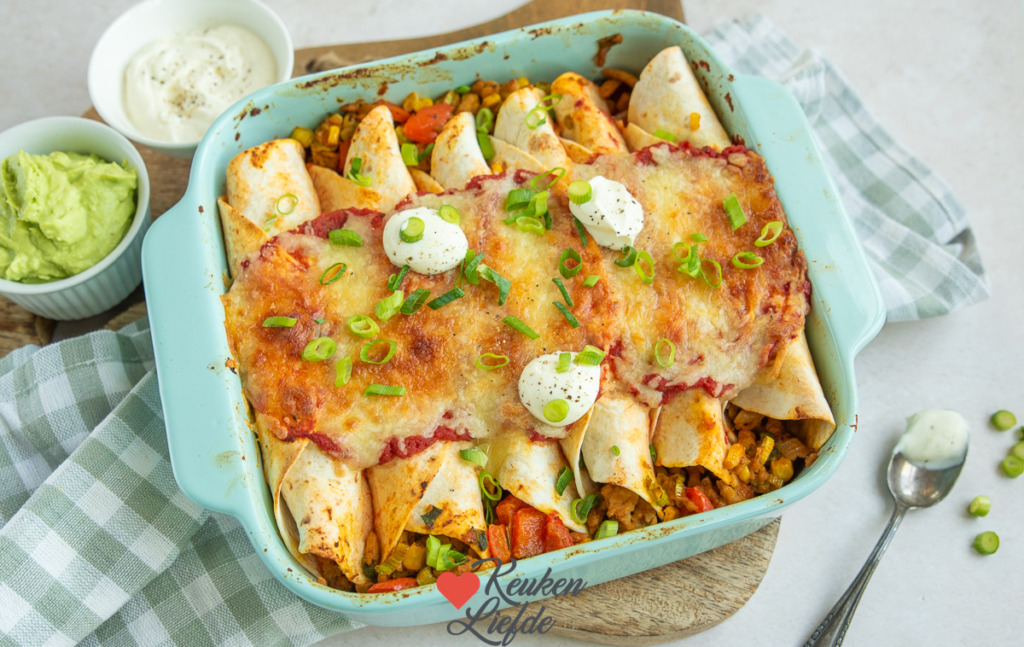 Wraps met kipgehakt Wraps met kipgehakt