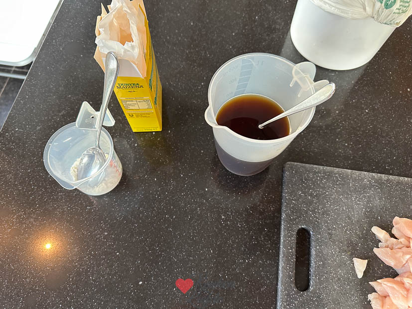 Chicken tonight met perzik