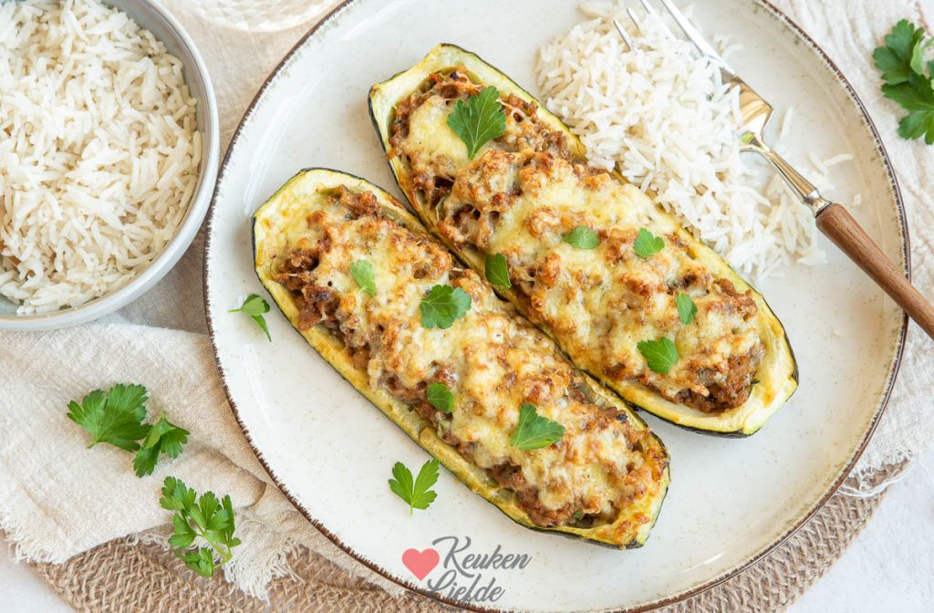 Gevulde courgette met gehakt