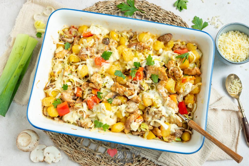 Krieltjes ovenschotel met kip