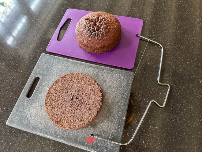 Afkoelen en in lagen snijden