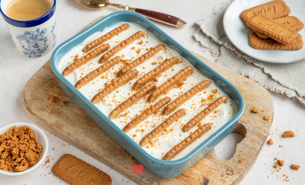 Japanse cheesecake met yoghurt en Lotus koekjes